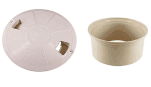 Pentair A&A QuikWater Leveler And DekClor Deck Lid & Ring - Tan 542520