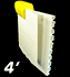 NiceRink 4' Kickplates Premium "L" Top 15" x 4' x 1"