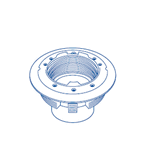 Paramount SDX&reg; High Flow Safety Drain Bulkhead for Vinyl and Fiberglass # 005-252-2035-00