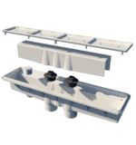 Pentair A&A AVSC Dual Suction Channel Drain w/ Black Pebble Top 571524