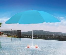 Pool Buoy Plus Floating Umbrella - Harbor Blue