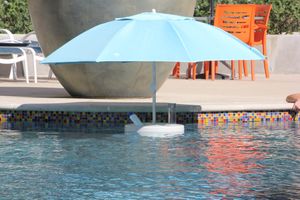 Pool Buoy Plus Floating Umbrella - Harbor Blue