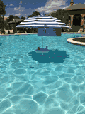Pool Buoy Plus Floating Umbrella - Nautical Navy