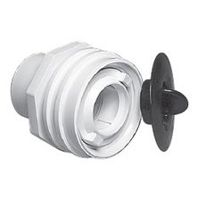 Waterway Flush Mount Return Fitting with Plaster Plug 1" Socket - Gray # 400-9197P