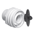 Waterway Flush Mount Return Fitting with Plaster Plug 1" Socket - White # 400-9190P