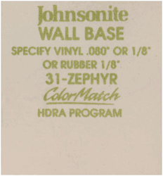 JOHNSONITE WALL BASE COLOR: ZEPHYR