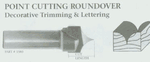 1/4 radius x 1/4 shank dia. point roundover router bit 1572