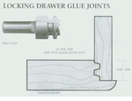 1/4 shank dia., Locking drawer glue joint 3350