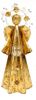 24 Gold Leaf Arch Angel With Glass Votive