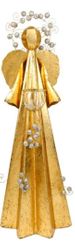 32 Gold Leaf Arch Angel With Glass Votive