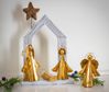 4 Mini Gold Leaf Holy Family & Angel