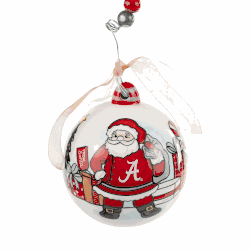 Alabama Happy Holidays Santa Ornament