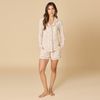 Aria Slim Notch Collar Long Sleeve Short Set