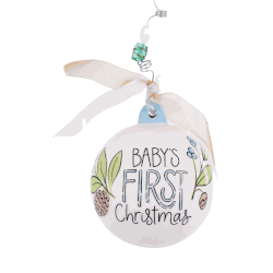 Babys First Christmas Blue Ornament