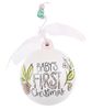 Babys First Christmas Pink Ornament