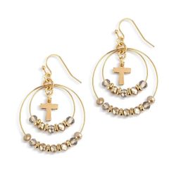 Beaded Prayer Grey Earrings