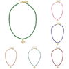 Bright Alys Beaded Necklace with Gold Cross