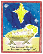 Christmas Star Linen Towel