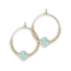 Faith Over Fear Amazonite Gemstone Cross Earrings