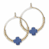 Faith Over Fear Lapis Lazuli Gemstone Cross Earrings