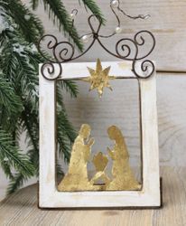 Framed Gold Leaf Holy Family Tabletop Decor