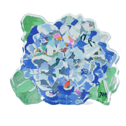 Hydrangea Full Bloom Acrylic Block