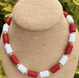 Alabama Gameday Beaded Disc Necklace