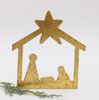 Gold Nativity Silhouette Tabletop Decor