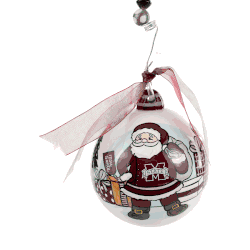 Mississippi Merry Christmas Santa Ornament