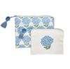 Set of 2 Hydrangea Accessory Bags