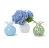 Ruffled Edge Spotted Hand Blown Glass Vase
