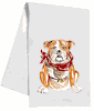 Mississippi State Handpainted Bulldog with Maroon Bandana Towel
