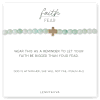 Amazonite Faith Over Fear Cross Bracelet