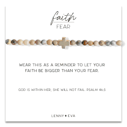 Sunstone Faith Over Fear Cross Bracelet