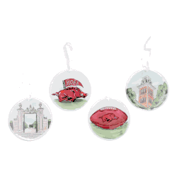 Arkansas Set Of Four Acrylic Ornaments