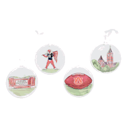 Auburn Set Of Four Acrylic Ornaments