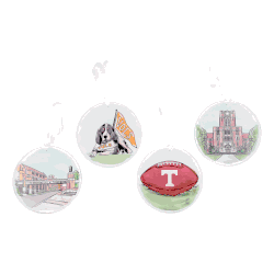 Tennessee Set Of Four Acrylic Ornaments