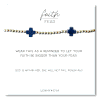 Faith Over Fear Lapis Lazuli Gemstone Cross Bracelet