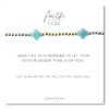 Faith Over Fear Amazonite Gemstone Cross Bracelet