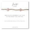 Faith Over Fear Sunstone Gemstone Cross Bracelet