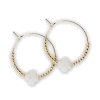Faith Over Fear Moonstone Gemstone Cross Earrings