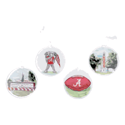 Alabama Set Of Four Acrylic Ornaments