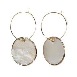 Capiz Shell Circle Earrings