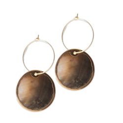 Black Capiz Shell Earrings