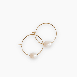 Freshwater Pearl Hoop Earrings