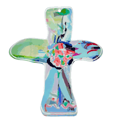 Blue Everlasting Love Acrylic Cross