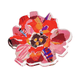Poppy Bold Bloom Acrylic Block