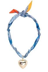 Gabby Puffy Heart Scarf Necklace