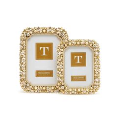 Set of 2 Pearl & Rhinestone Frames