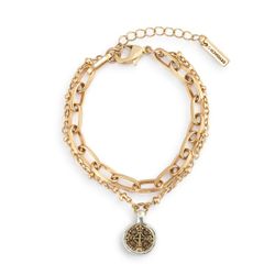 Wrapped In Prayer Gold Layered Bracelet